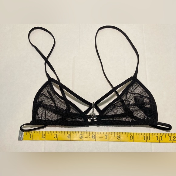 Marlies Dekkers 🟣 EUC Size Small Black Lace Bralette - Picture 7 of 8